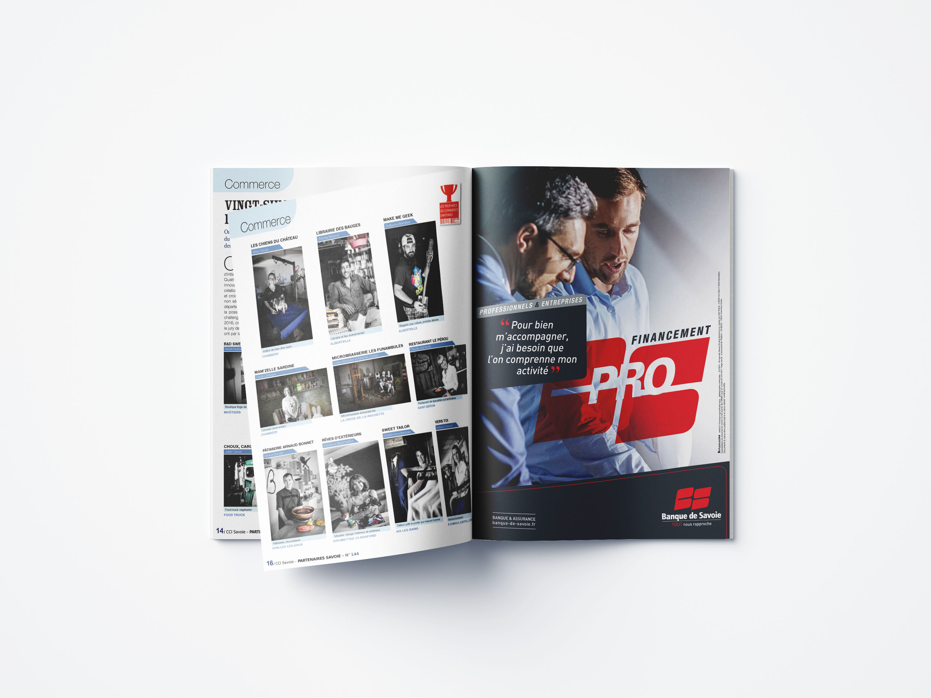 Mockups Design Réalisation du magazine de la CCI de Savoie